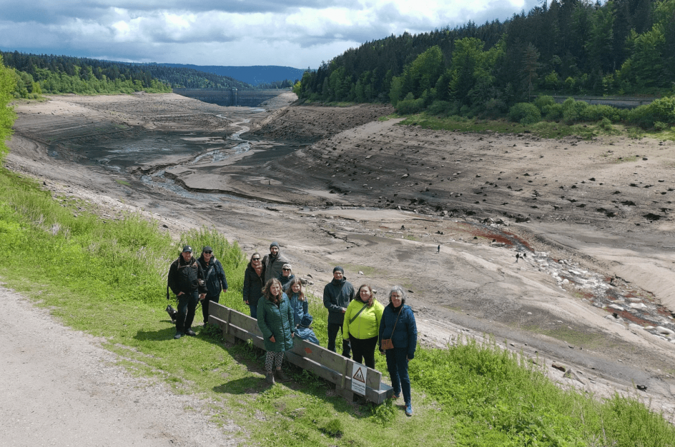 Schwarzenbachtalsperre Gruppenbild Hüttenwochenende 2026